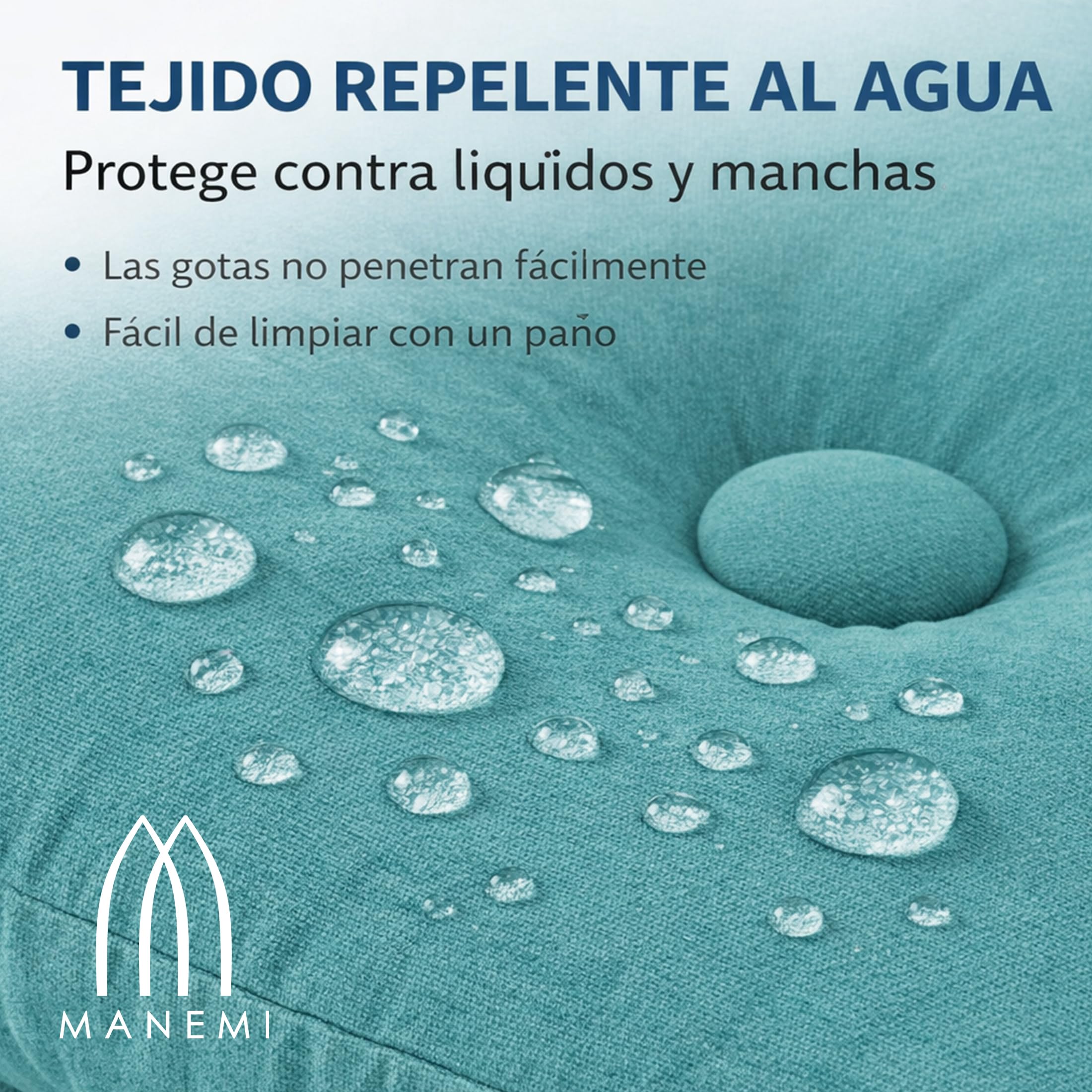 MANEMI Juego de 2 Cojnes de Suelo Acolchado 45x45x10cm, Cojines para Palets, Banco, Silla y Suelo, Asiento Cómodo Decorativo para Interior y Exterior. Juego de 2 Cojnes Decorativo