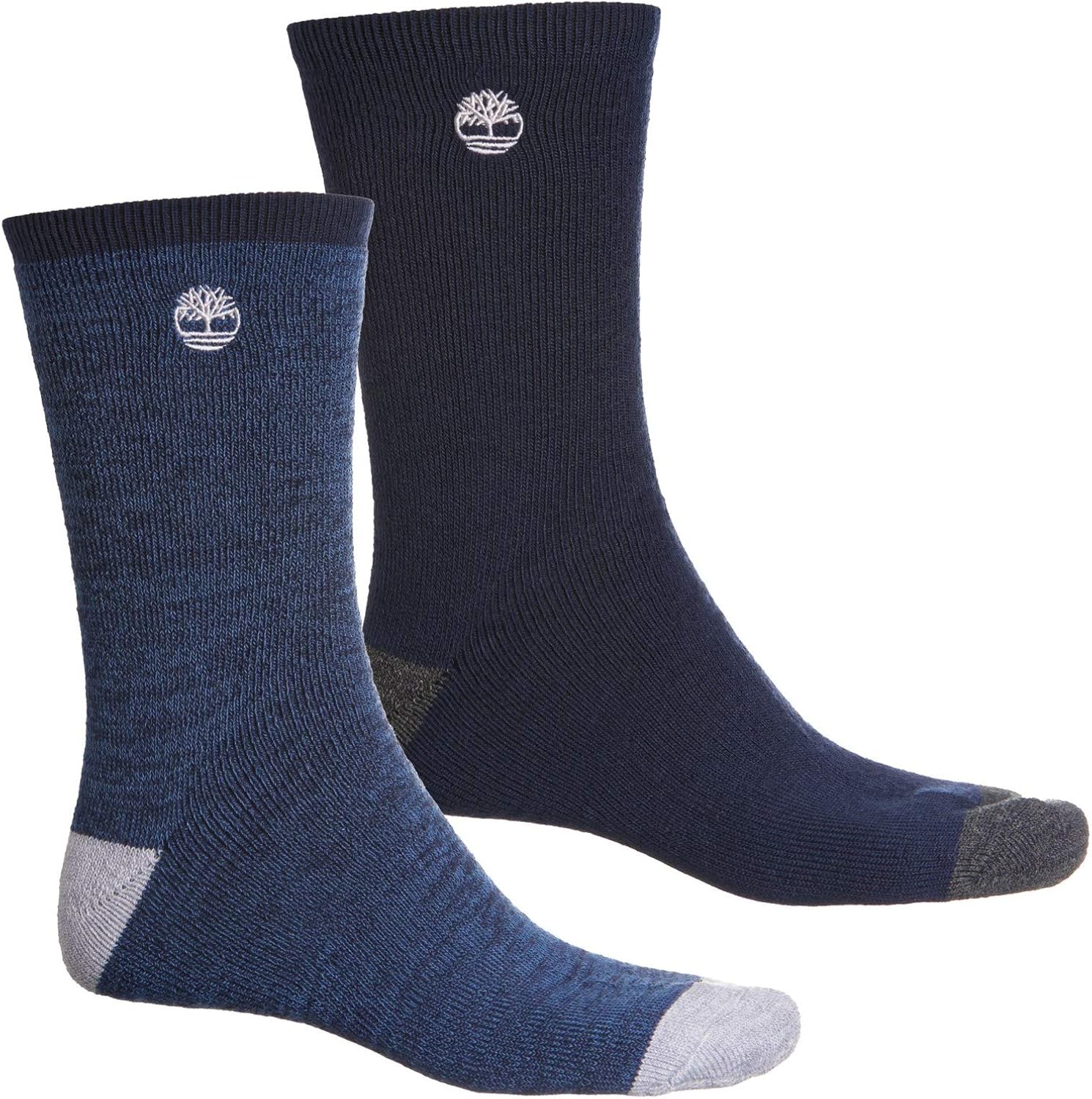 Timberland 2Pack Trekking Cushioned Boot Fashion Crew Socks (Peacoat