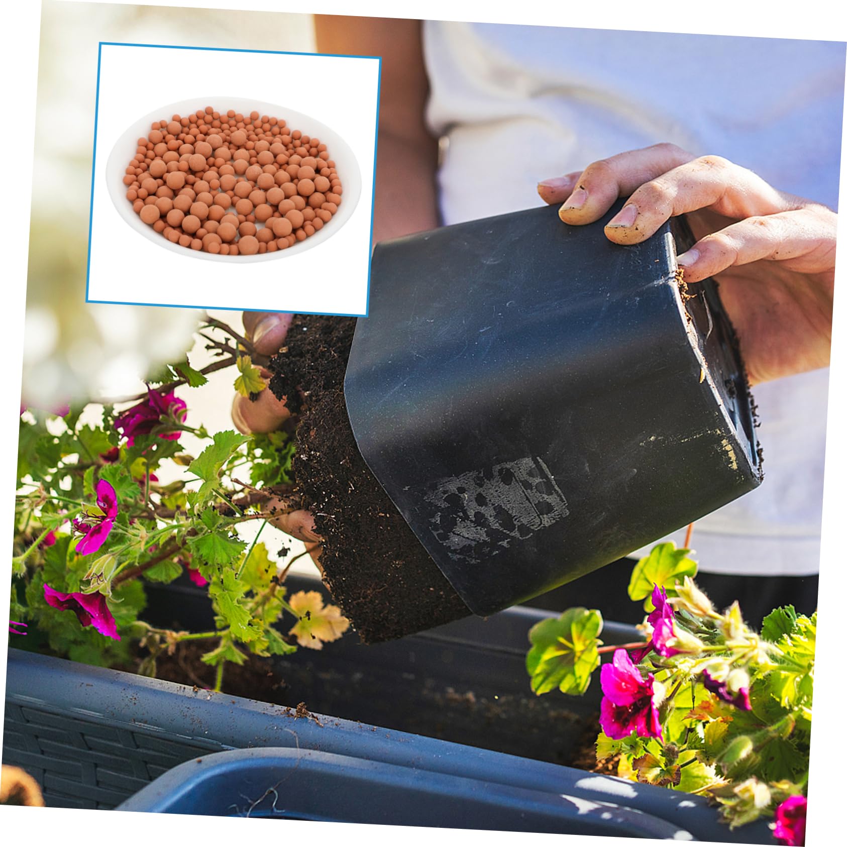 TOYANDONA Ceramsita de Jardín 2 Bolsas Roja para Cultivo de Flores | Sustrato Aniónico, para Maceta Hidropónica y Cuenco Mat, Drenaje Rápido Gusanos