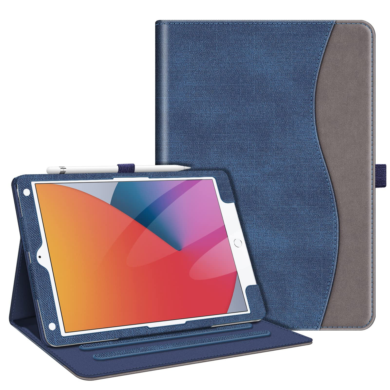 Fintie Case for iPad 9th / 8th / 7th Generation (2021/2020/2019) 10.2 Inch - [Corner Protection] Multi-Angle Viewing Stand Cover with Pocket & Pencil