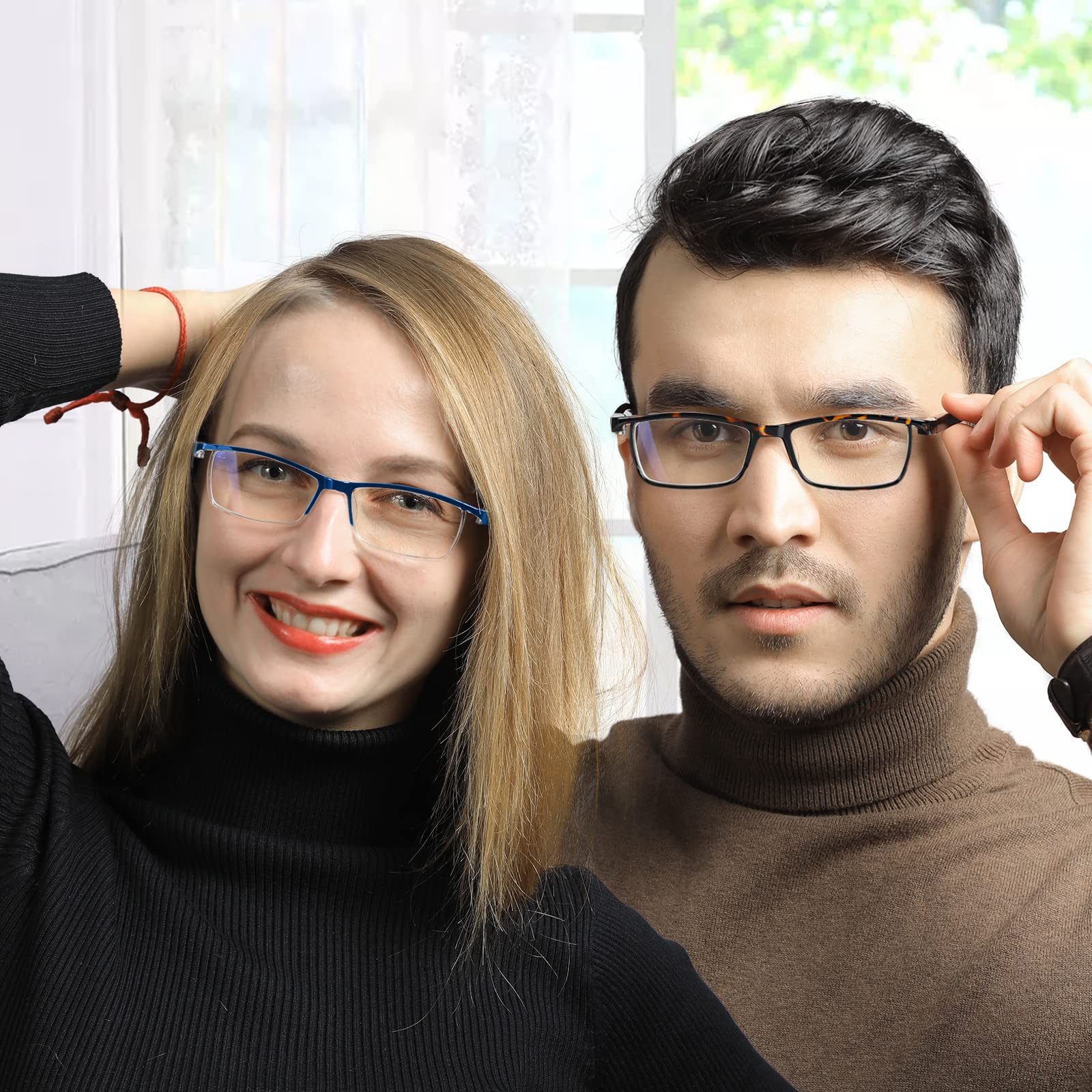 LUFF 4Pairs Occhiali da lettura anti-raggi blu Lettori ultraleggeri portatili