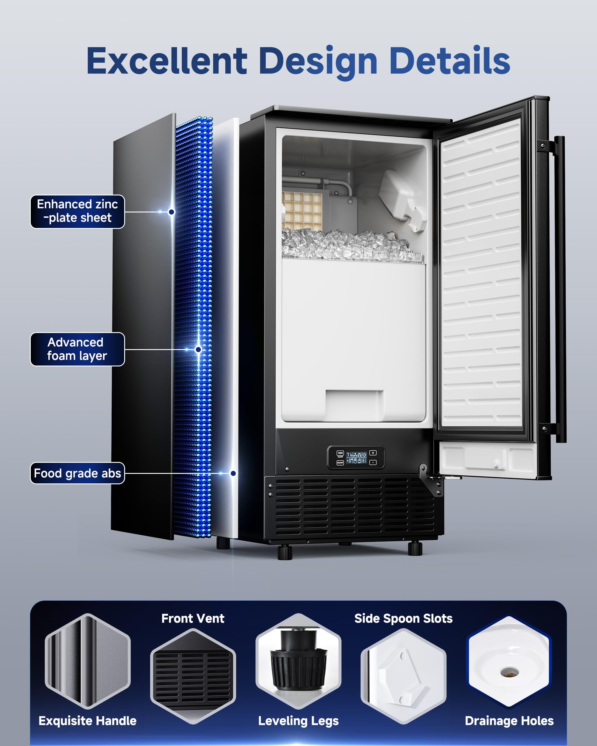 Amazon.com: ICEVIVAL Under Counter Ice Maker with Drain Pump