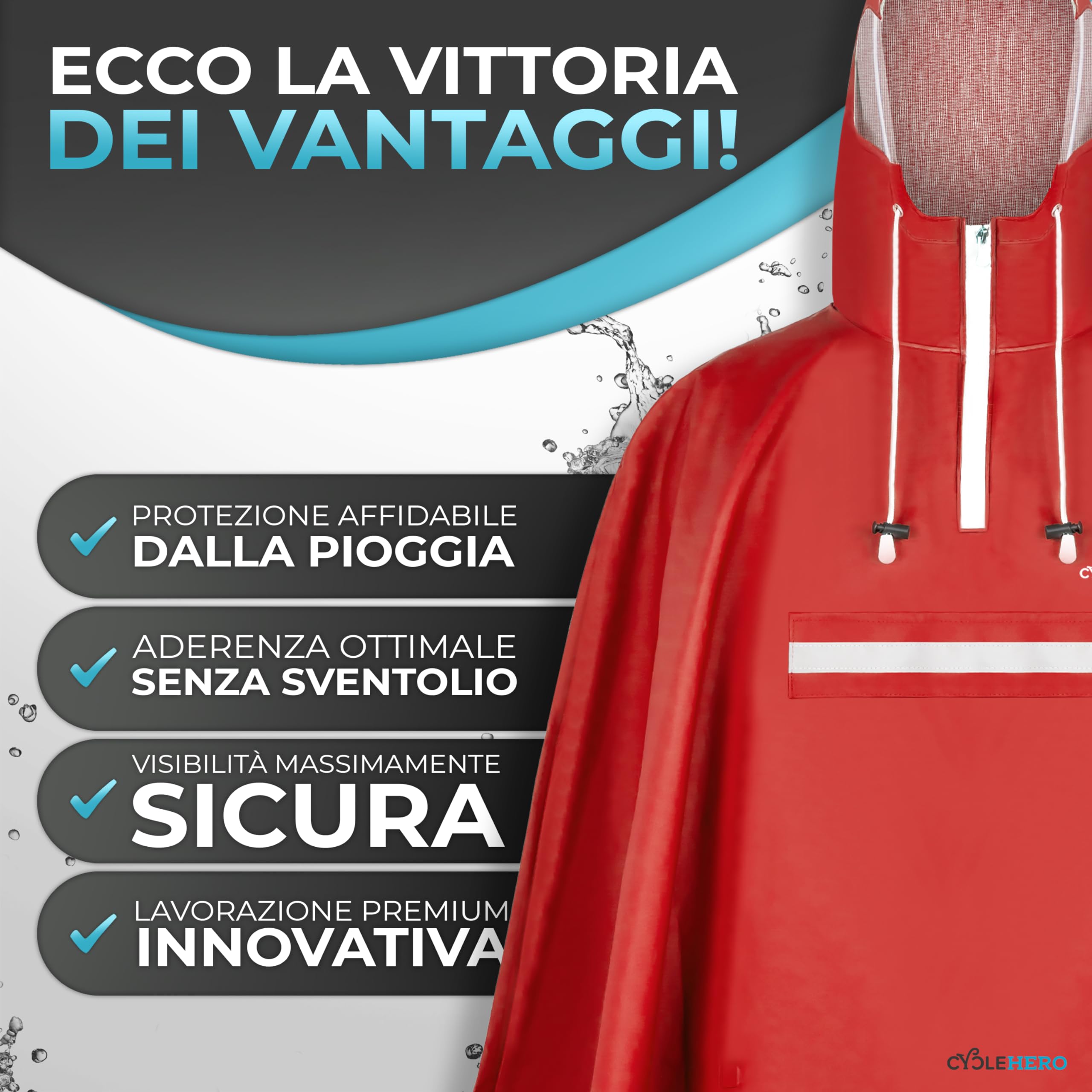 CYCLEHERO Scelta Elegante per Giorni di Pioggia: Poncho e Giacche Antipioggia per Uomo e Donna - Dalla Cerata Classica al Poncho Sichtfenster e Reflektoren, il Testimonio di Qualità e Stile