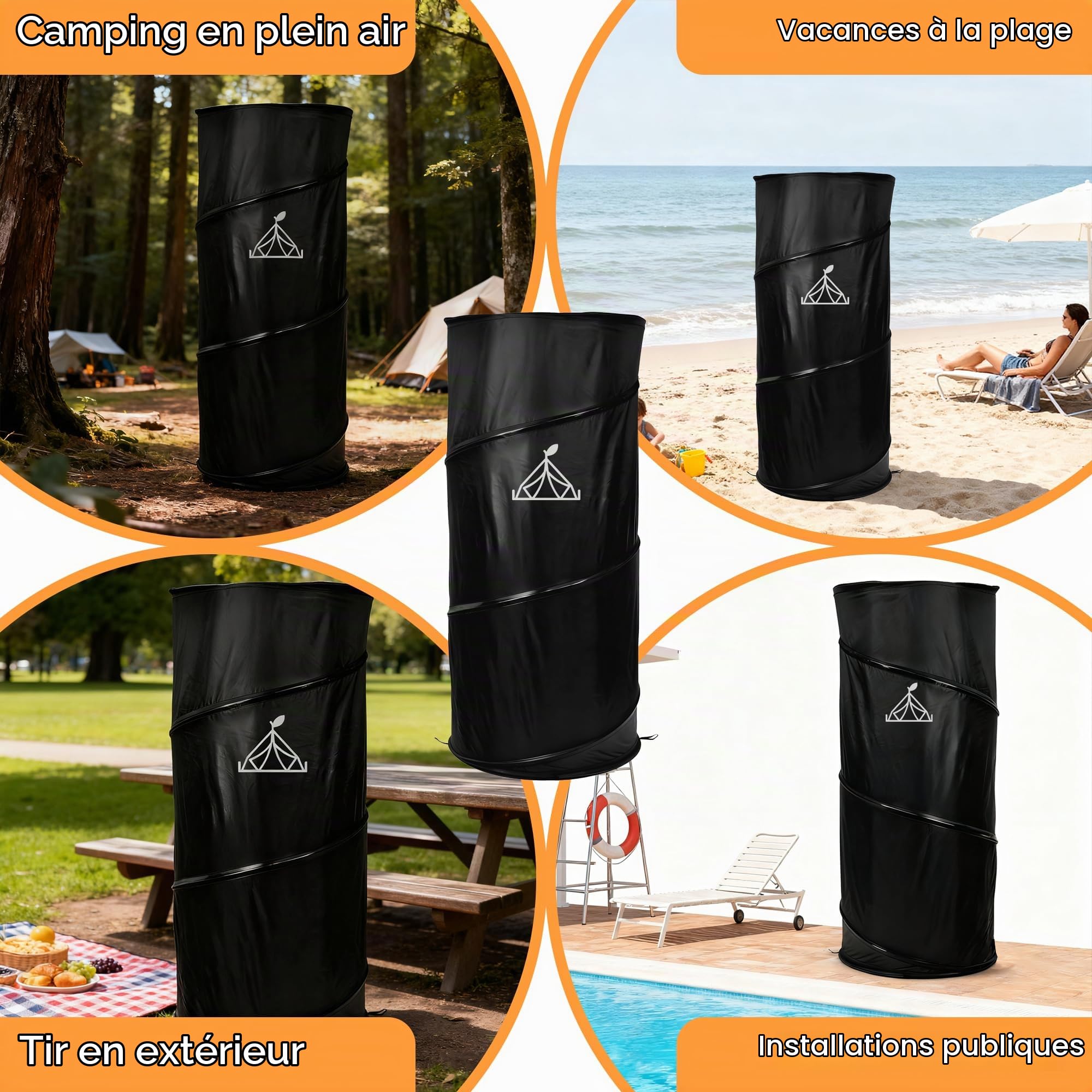 Tente de Douche Pop-up Camping - Toilette Portable Festival Plage Randonnée, Montage Rapide, UV 50+, Vestiaire Intimité Extérieur Sac Transport Inclus