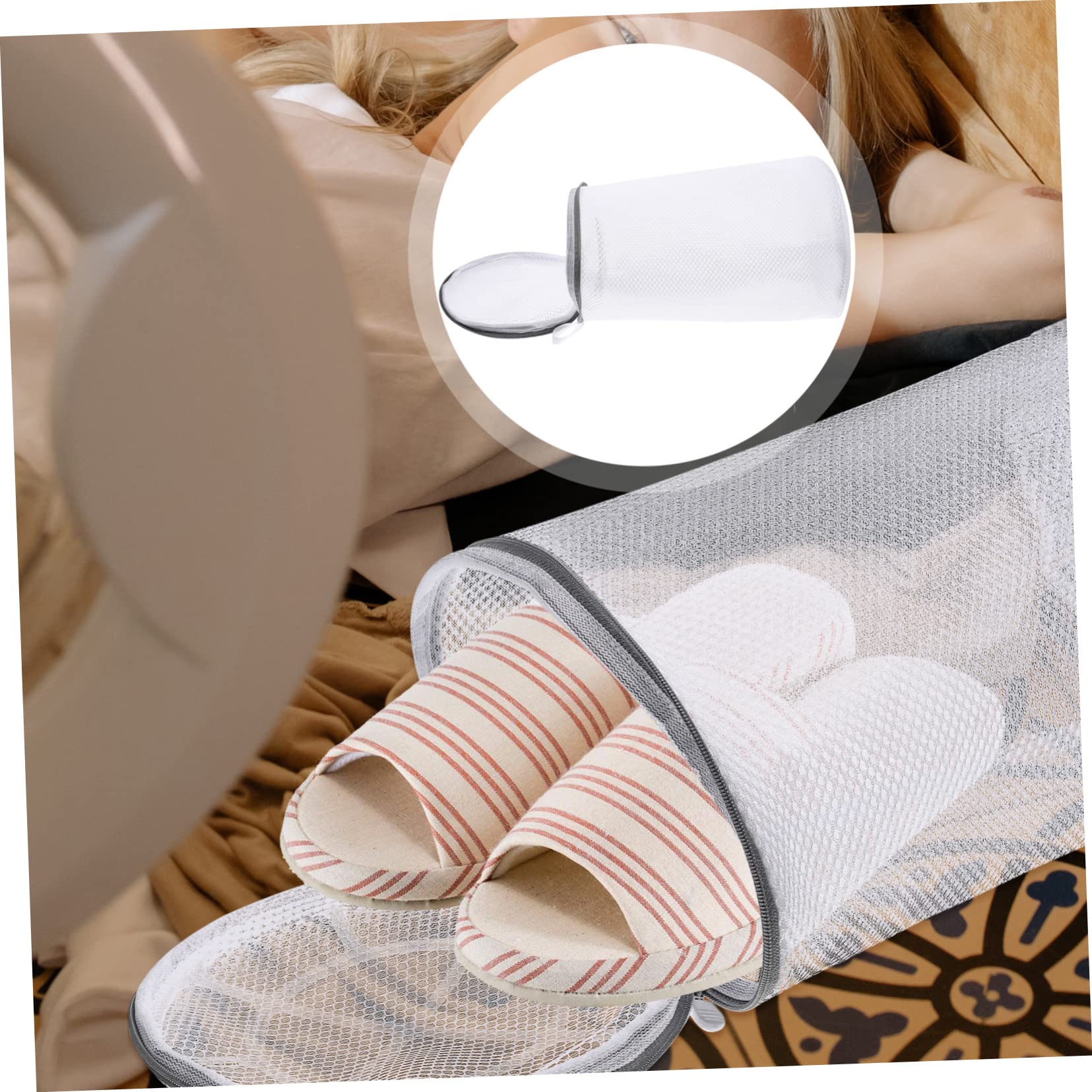 PRETYZOOM 6stücke Waschmaschine Schuhwaschbeutel Netz-waschbeutel Für Sneaker Schützende Und Wiederverwendbare Schuhtaschen Für Schuhe Socken Und Slipper Mittlere