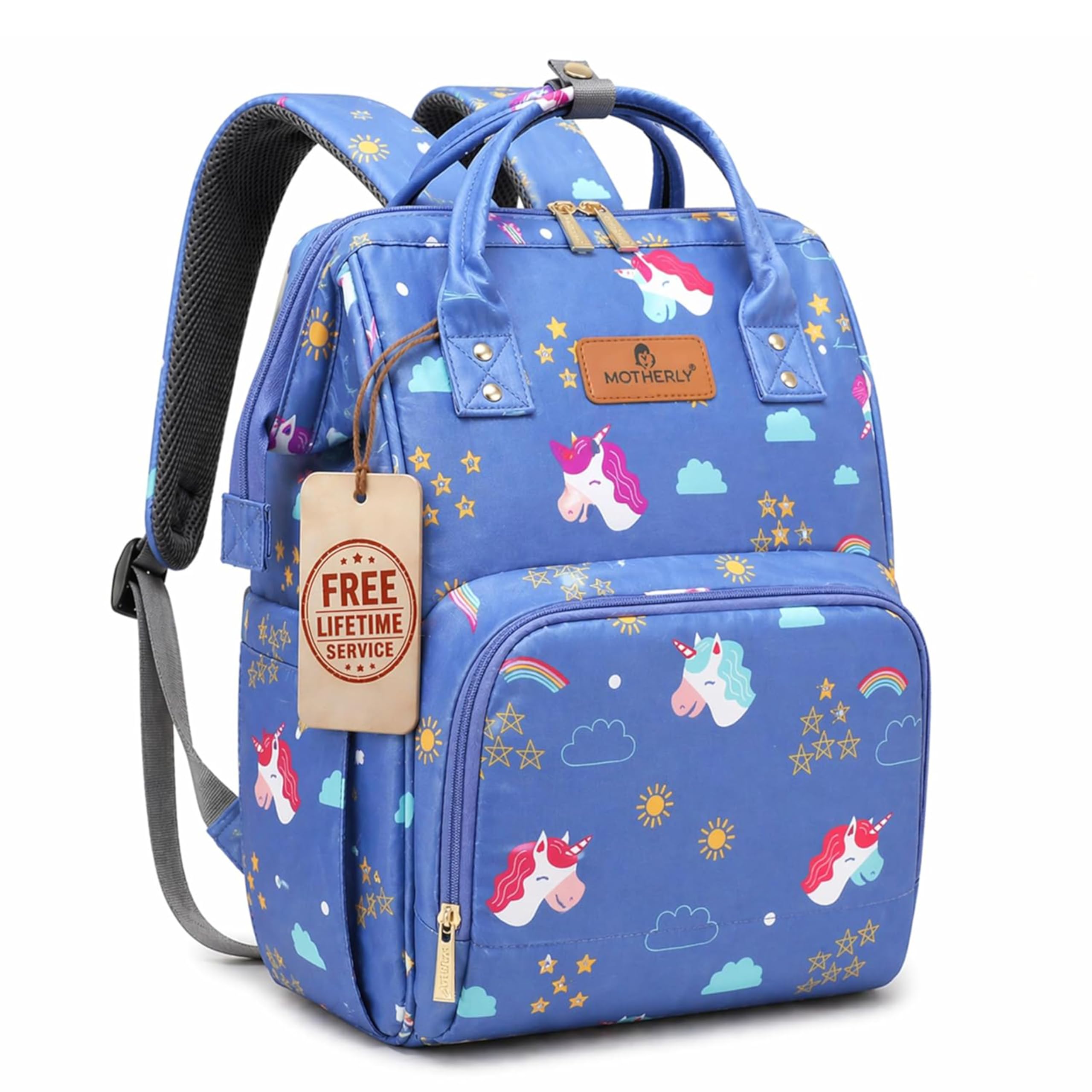 Motherly Elegant 24L Diaper Bag for Mothers for Travel, Maternity Bag for Newborn Baby, Mothers Travelling Bag, Multipocket Water Resistant Baby Bag, Hospital Bag for Moms (Pegasus & Starry Sky)