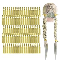 Vista 13 de MEEDEE Paquete de 100 unidades de lazos para el cabello de cinta blanca sin arrugas y suaves con nudo - Sin daños, sin dolor, sin causar arrugas