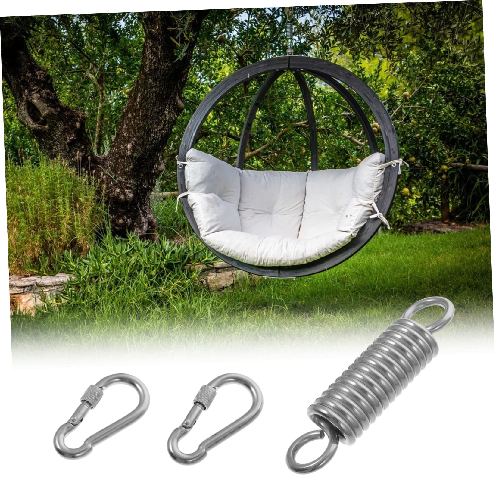 Luxshiny 1 Satz Hängematten Aufhängung Set Teiliges Robustes Federhaken Kit für Schwebesessel Stabile und Langlebige Lösung für Fitnessgeräte und Outdoor Aktivitäten