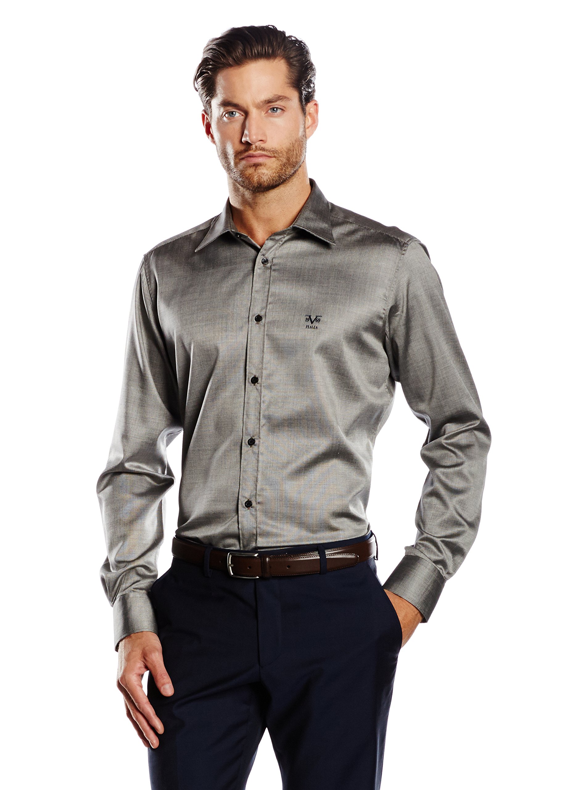 19V69 Abbigliamento Sportivo SRL Shirt Grey 43 cm (17")