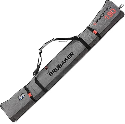 Brubaker Ski Borsa 'Carver Performance' Sacca da Sci Colore Grigio/Nero
