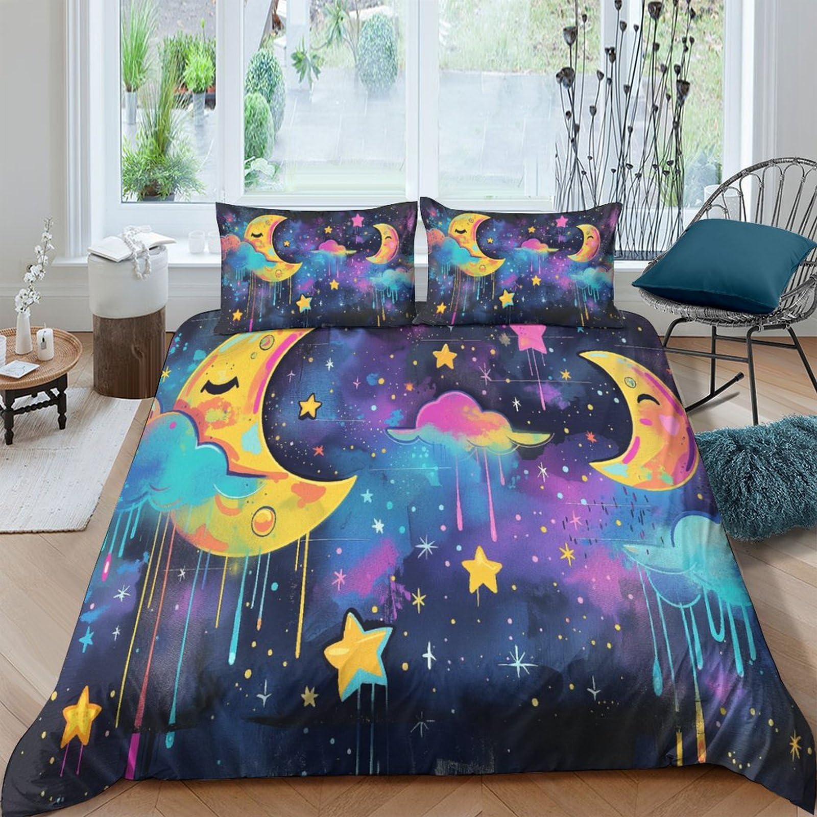 Parure de lit 3 pièces de qualité supérieure en microfibre au toucher soie