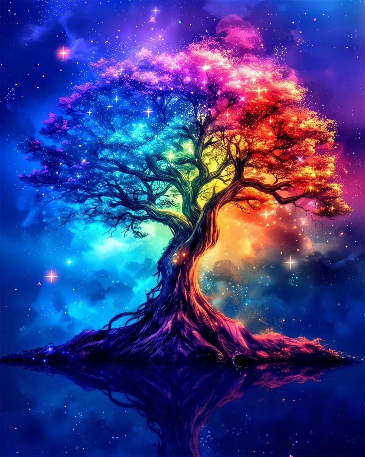 Puzzle 5000 sztuk drzewo życia gwiaździste niebo, puzzle niemożliwe, łamigłówki, łamigłówki, gry logiczne dla całej rodziny, puzzle dla dorosłych 5000 sztuk 156 x 105 cm