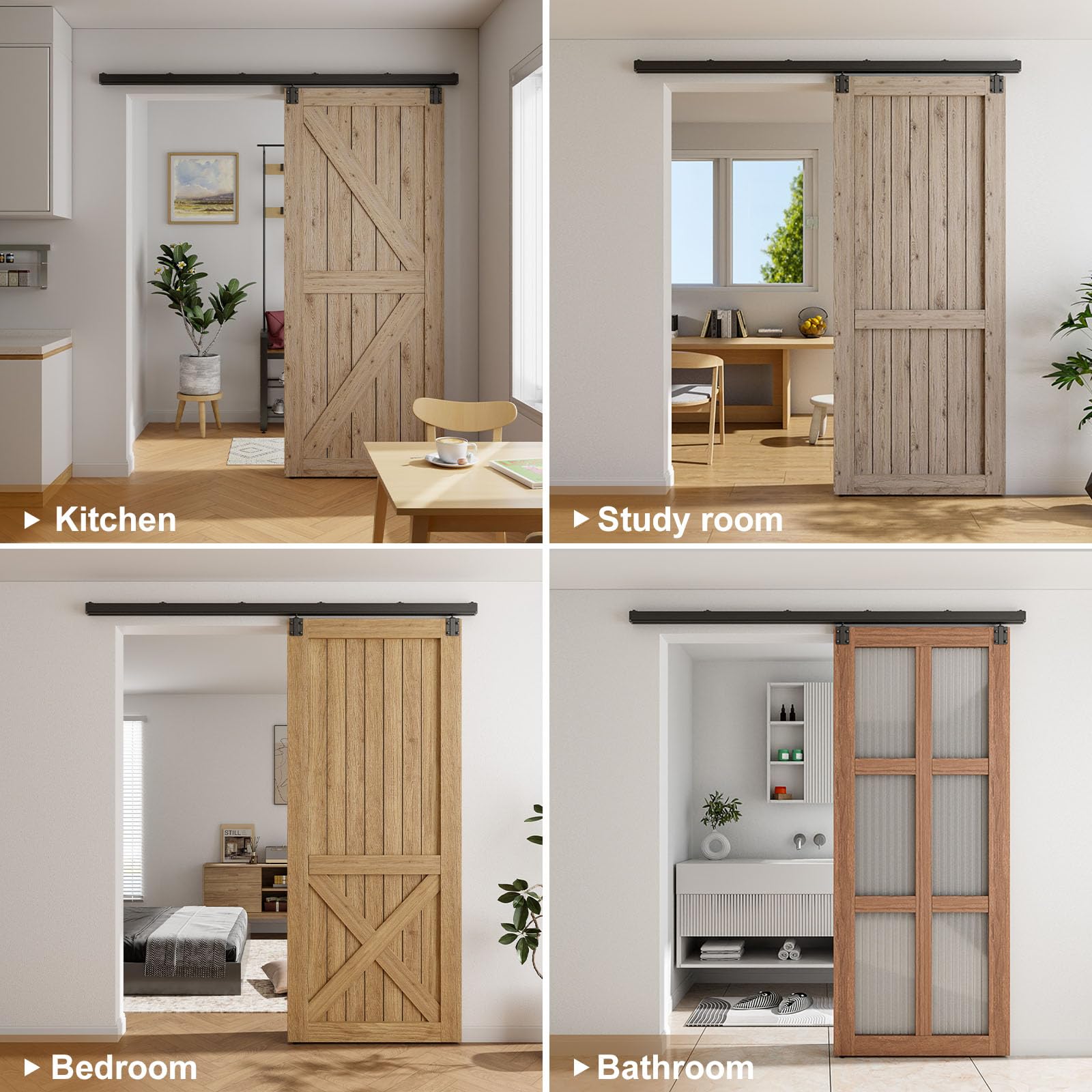 TSMST 183CM/6FT Hardware Porta Scorrevole Kit Scatola stile nascosto Scorrevole Rail per sistema hardware singolo porta