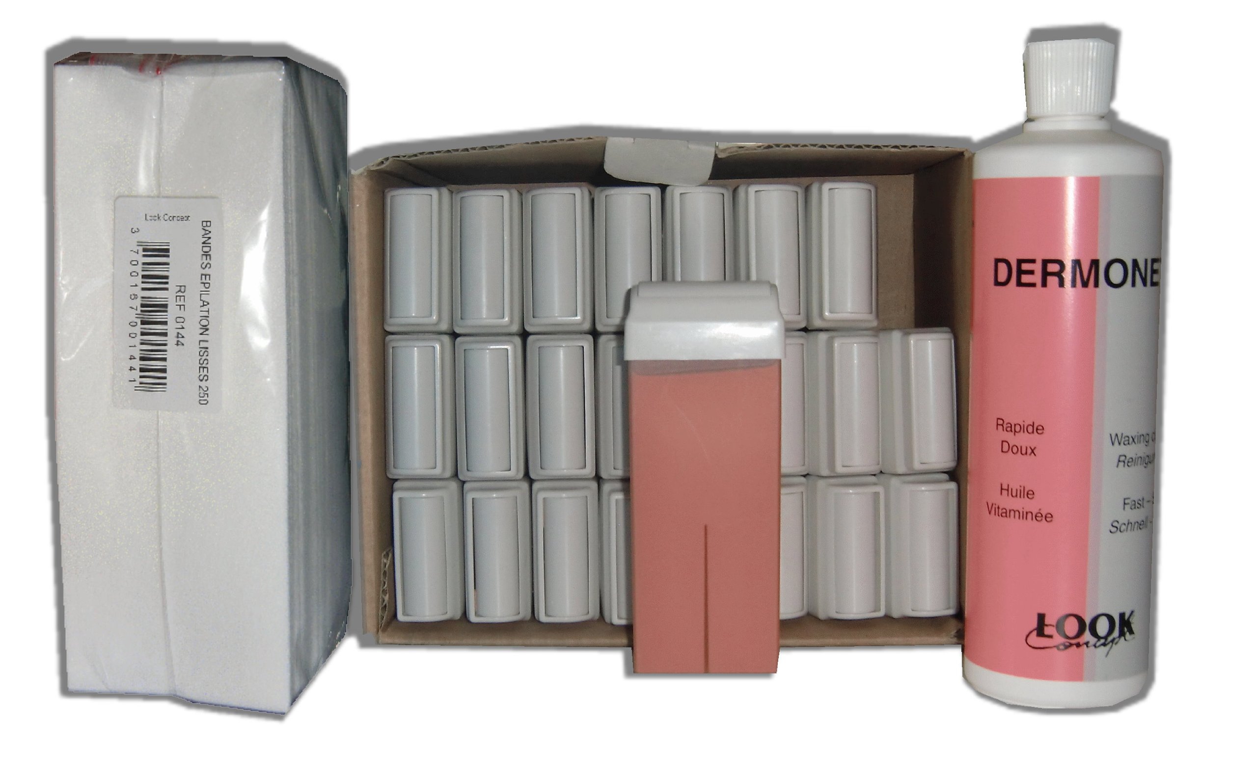 Storepil - Zestaw wosków do depilacji 24 wkłady + 100 pasków + olej - różowy