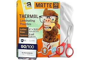 Matte Thermal Laminating Pouches for Superior Protection