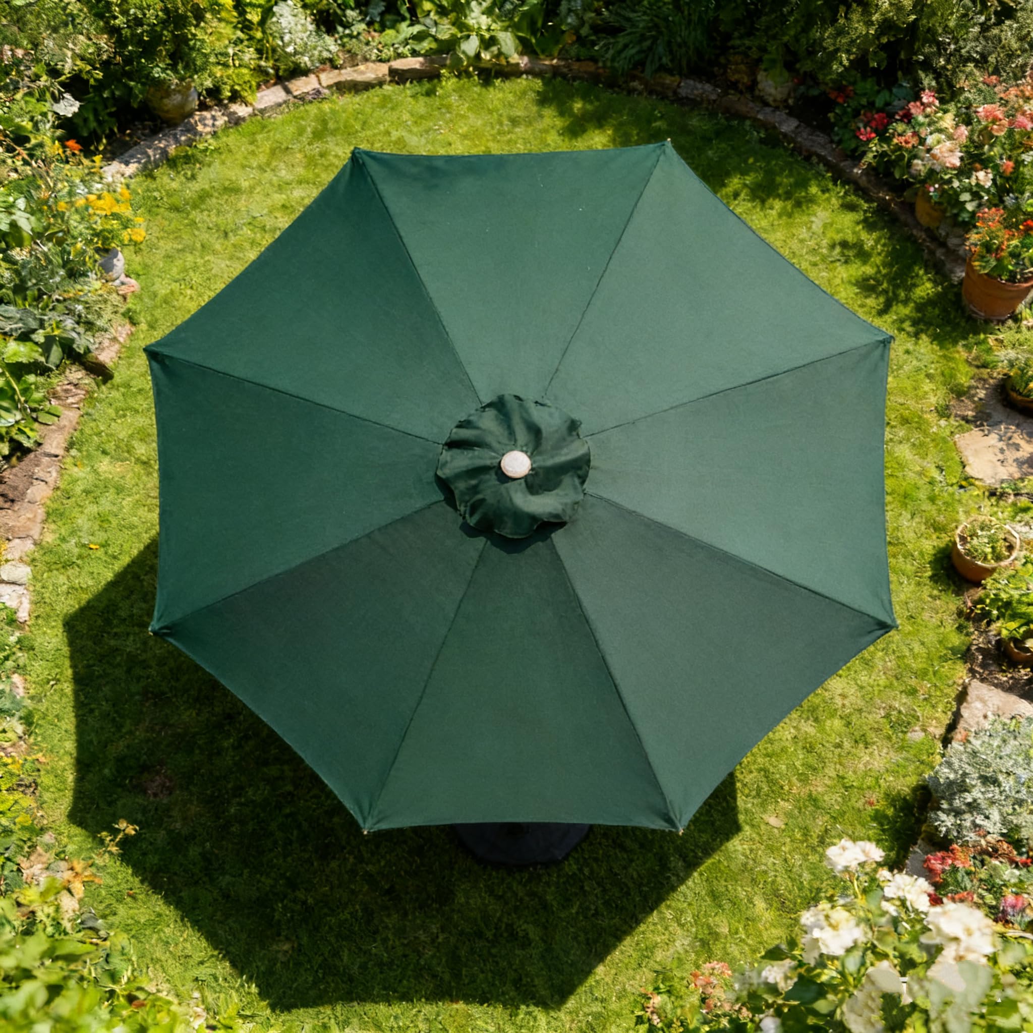 Auvent De Rechange De Parapluie Housse De Rechange 6/8 Baleines 3.0m, Toile De Remplacement pour Parasol De Terrasse, pour Parasol D'extérieur(Épaisseur:Gris,Size:3.0m-6 Baleines)