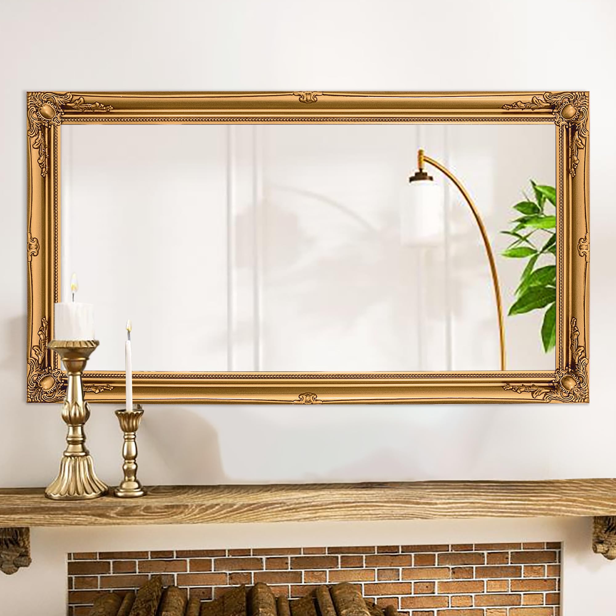 Amazon.com: Large Antique Mirror, Gold Vintage Baroque