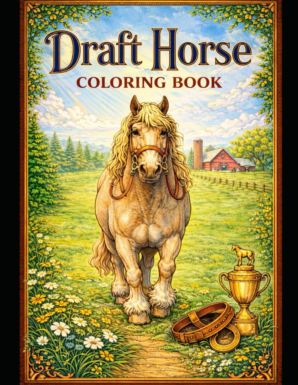 Draft Horses Coloring book