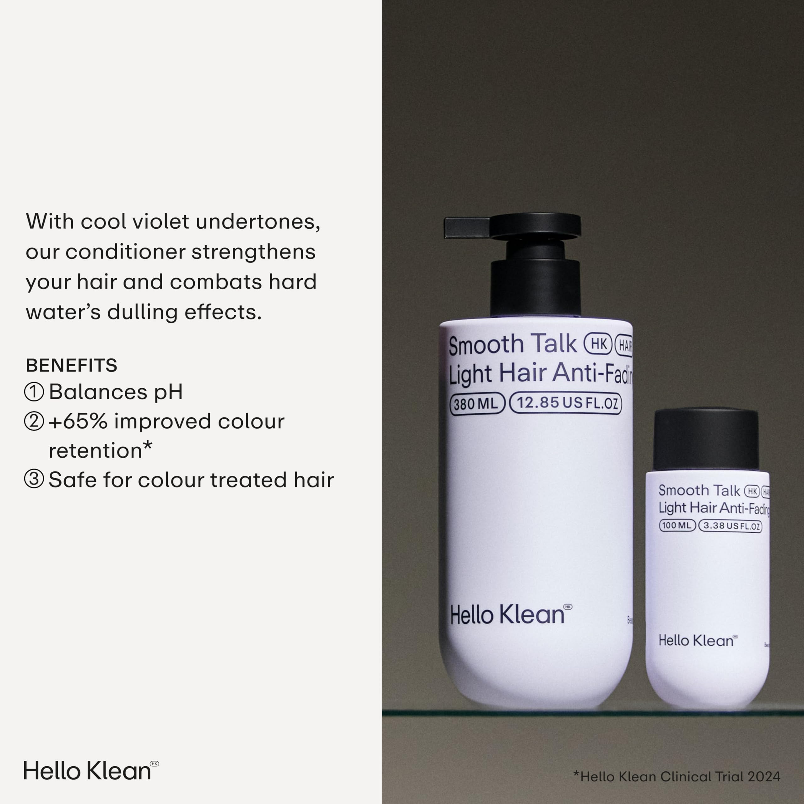 Hello Klean Smooth Talk Light Hair Anti-Fading Conditioner, Hydrates & Repairs to Reverse Damage Caused by Hard Water - Image 4