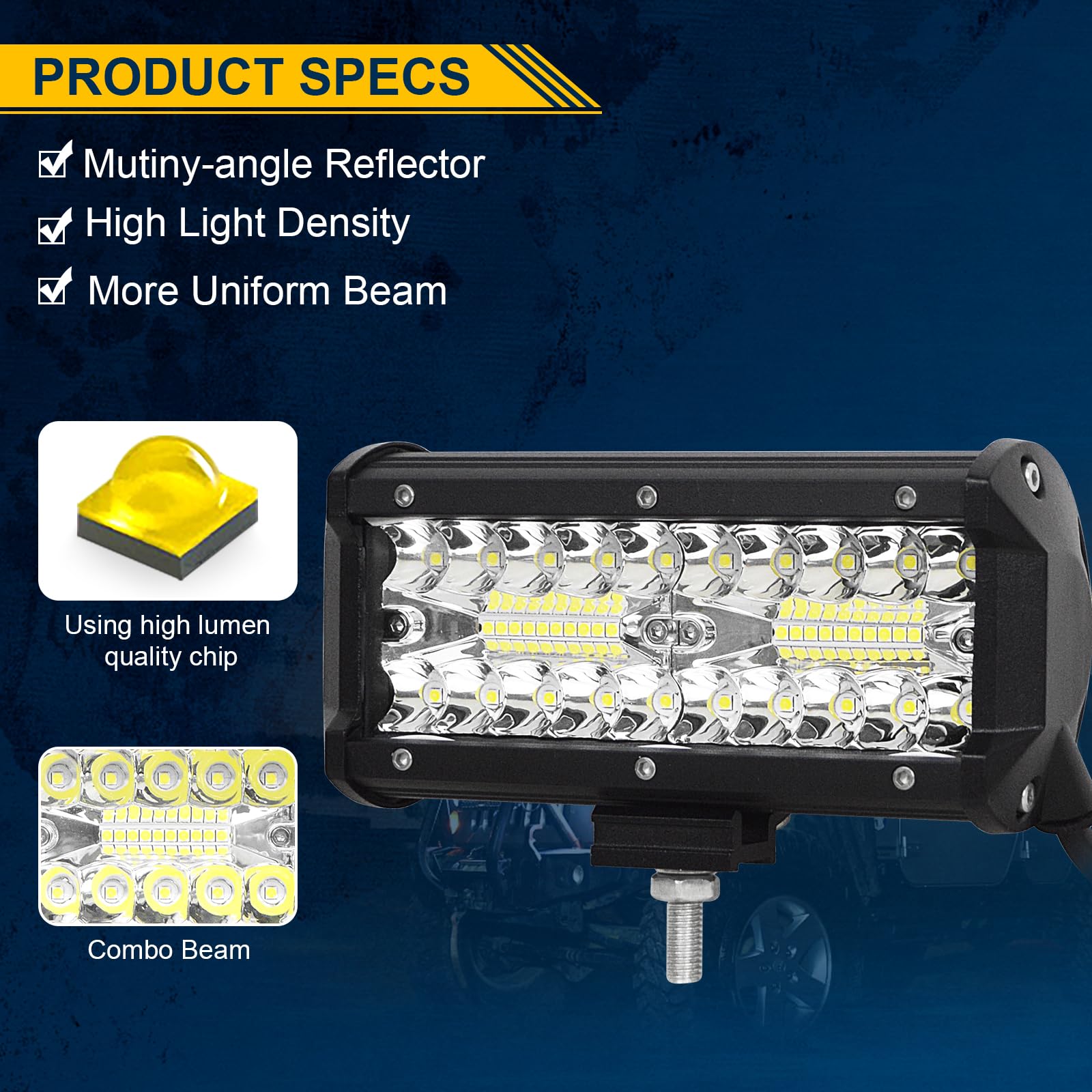 RIGIDON 22 cale 56 cm 270 W zakrzywiona listwa świetlna LED robocza z zestawem okablowania 12 V, 2 x 7 cali 120 W światło przeciwmgielne jazdy do samochodów terenowych 4x4 samochodów terenowych SUV