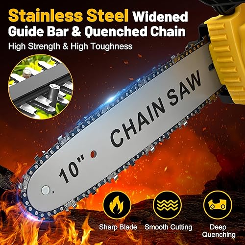 Miniatura 7 de Combo de sierra de poste inalámbrica de 8 pulgadas  10 pulgadas + recortadora de setos de 20 pulgadas (ideal para podar y recortar ramasarbustos),