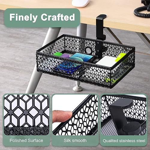 Miniatura 5 de Drawer Under Desk Storage Organizer, Clamp on Desk Drawer, Under Desk Storage, Clamp Drawer Basket, Hanging Desk Storage, Under Desk Mount Tray,