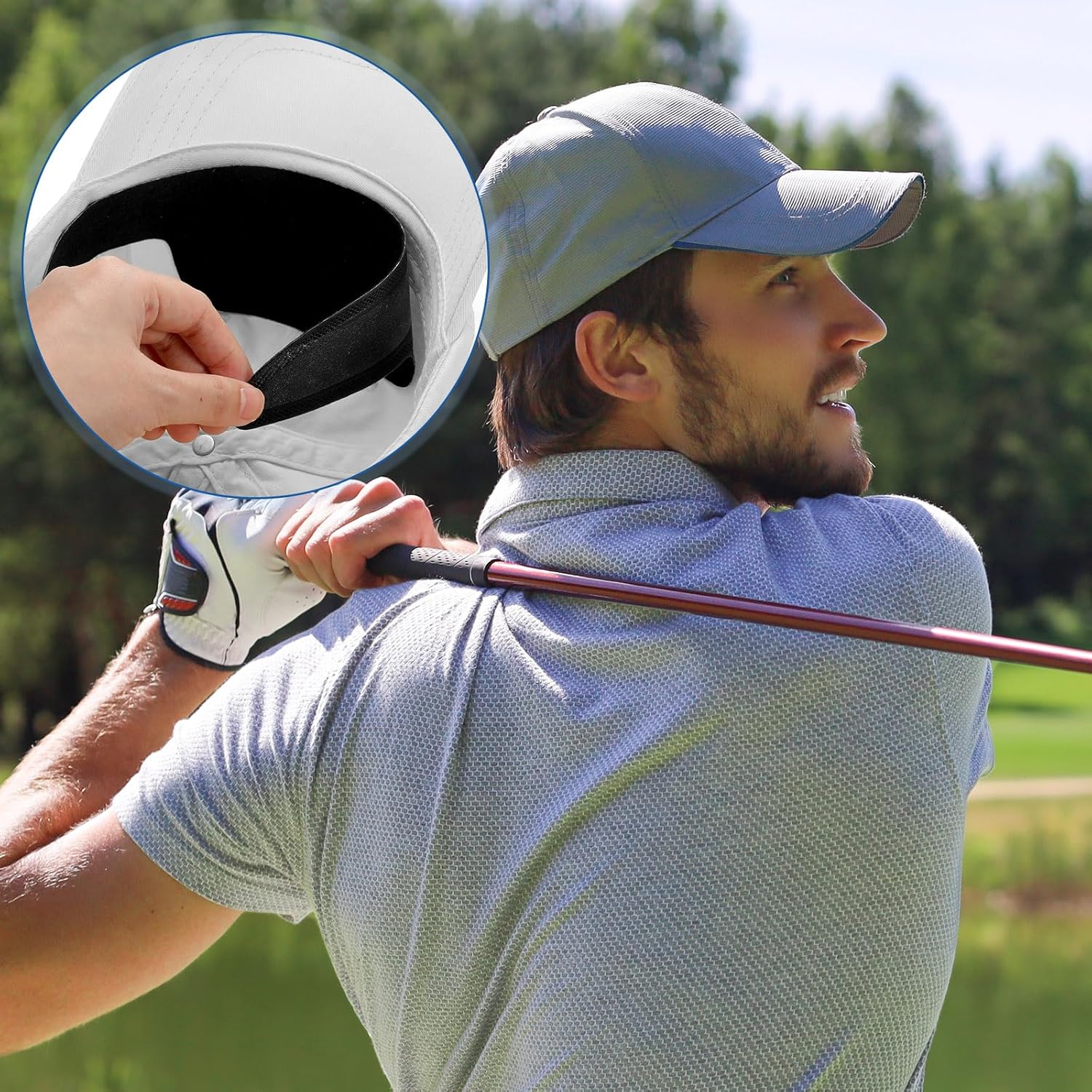 Janmercy 100 Pcs Hat Sweat Liner Disposable Baseball Hat Sweat Protection Liner Men Women Helmet Absorbing Band - Image 5