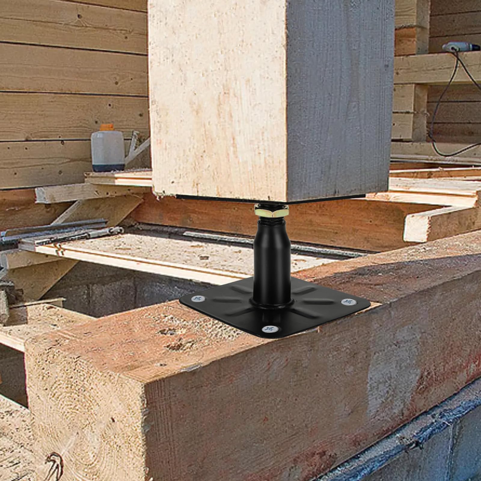 Supports de poteau galvanisés réglables 100-150 mm lot de 4 pour clôtures pergolas