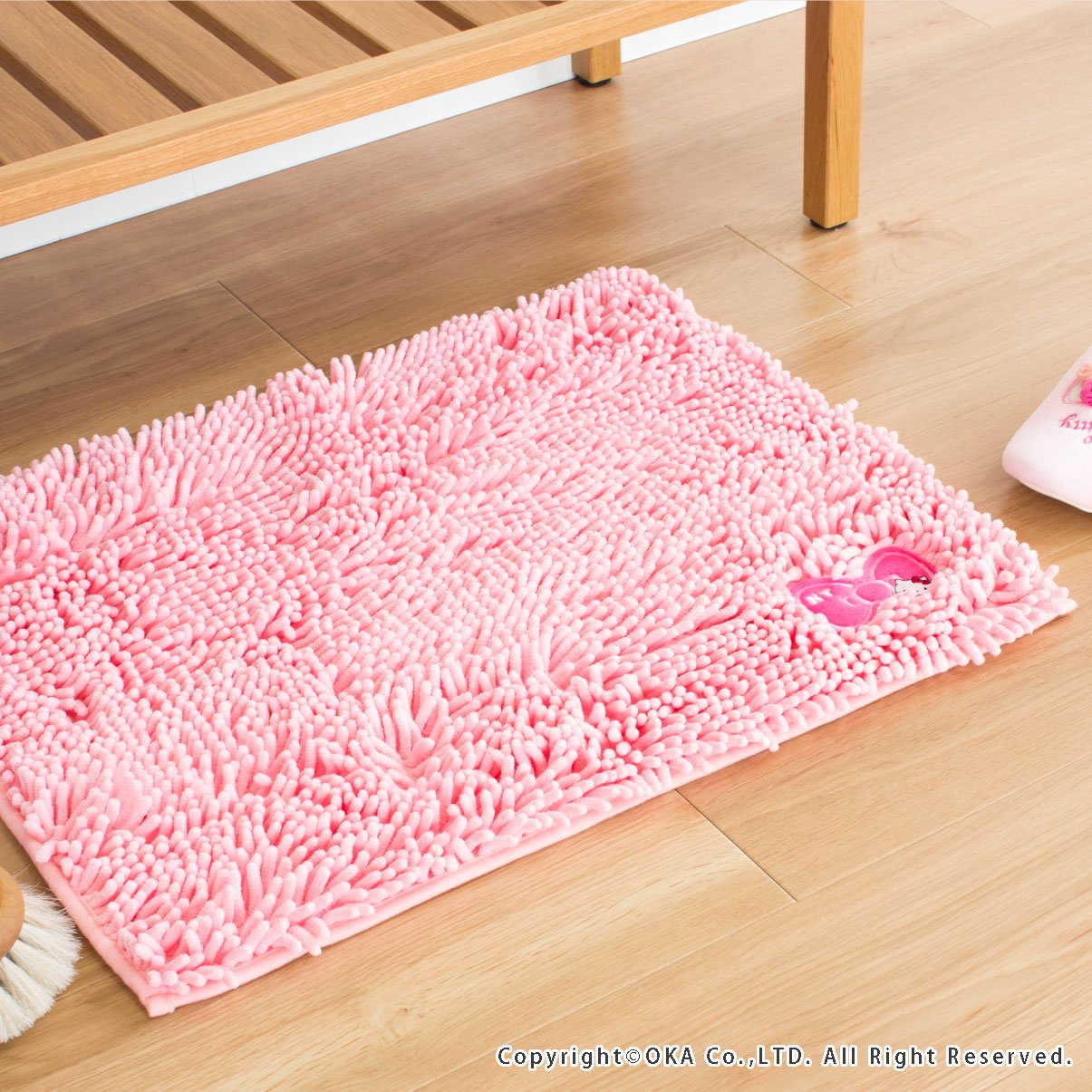 Amazon.co.jp: オカ バスマット ハローキティ モール 約45×60cm ピンク