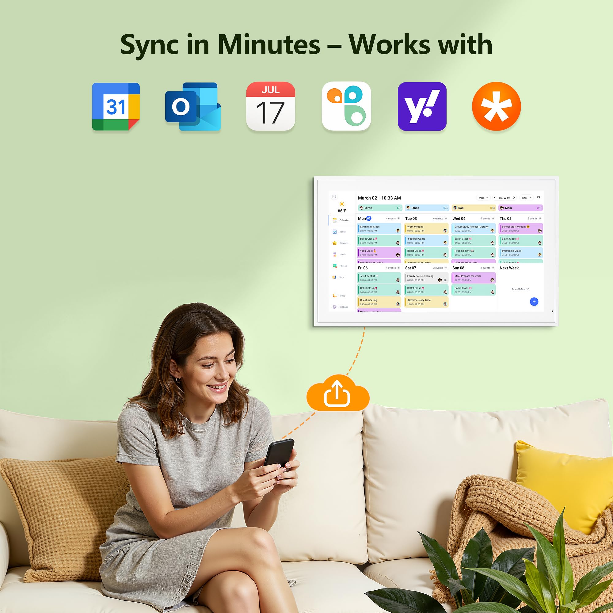 Amazon.com: Digital Calendar, 15.6 Inch Wall Planner Electronic