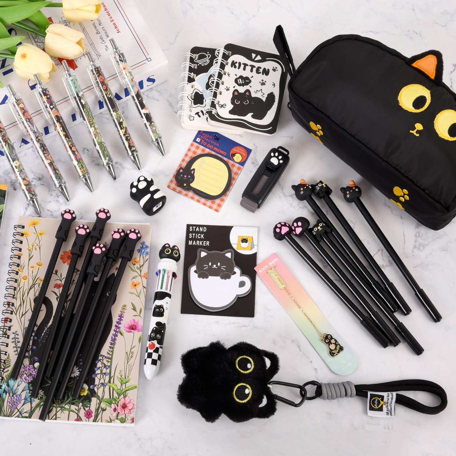 Cute Black Cat Stationery Set - Gifts for Cat Lovers -5 Cute Black Cat Stationery Set - Gifts for Cat Lovers -5
