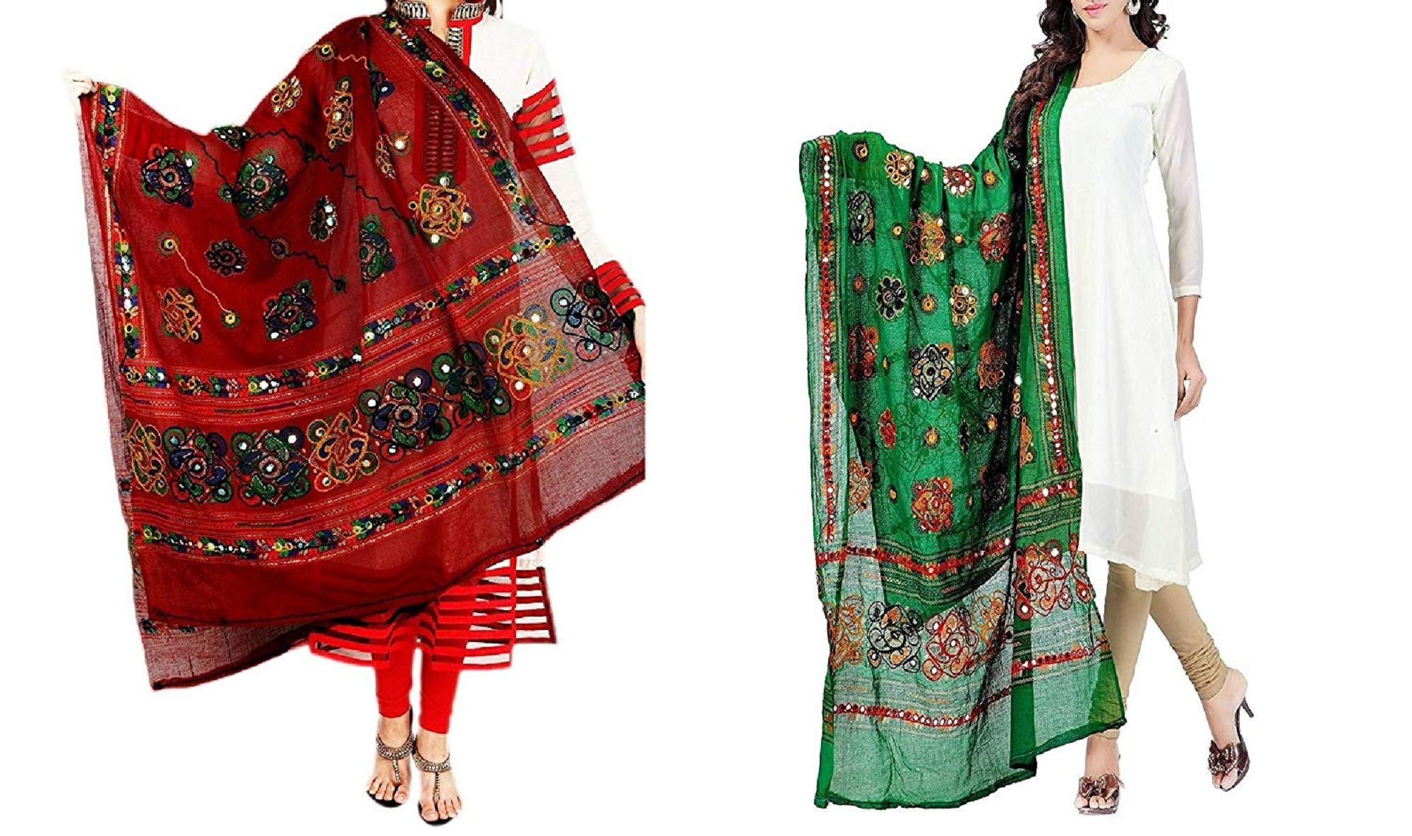 BLACK MACYWomen's Embroidered Cotton Dupatta