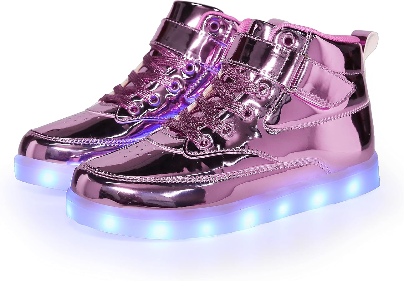 Amazon.com | Voovix Kids LED Light Up High-top Shoes Rechargeable
