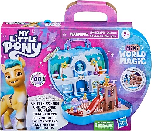 Miniatura 2 de My Little Pony Mini World Magic - Juguete de esquina compacto para crear criatura, juego para construir con enganche Trailblazer Pony para niños a