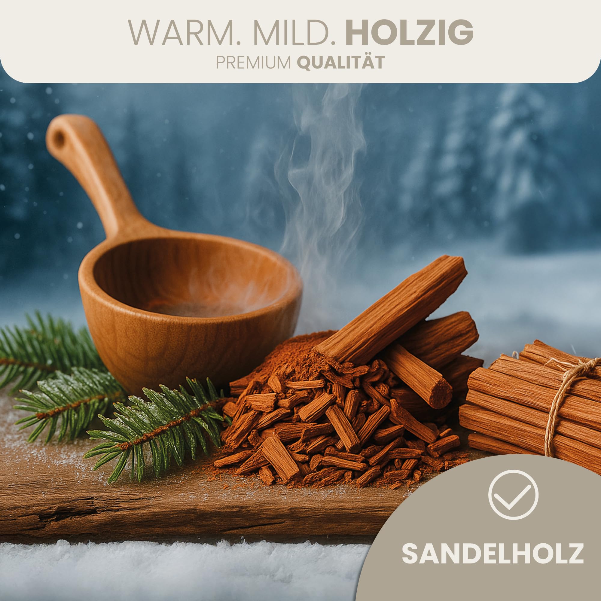 HAF Concentré d'infusion pour sauna Bois de santal 100 ml | Huile de sauna aux huiles essentielles naturelles