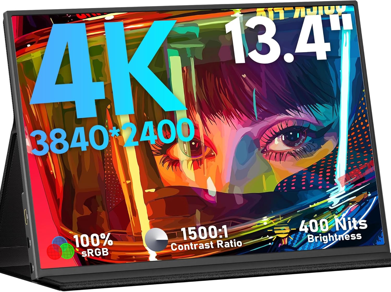 4K Portable Monitor 13.4″...