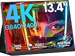 Portable Monitor 14-Inch 2K USB C HDMI Gaming Ultra-Slim IPS Display With Smart Cover & Speakers, 2160x1440P Screen for Laptop, HDR Plug&Play, External Monitor for PC Phone Mac Xbox