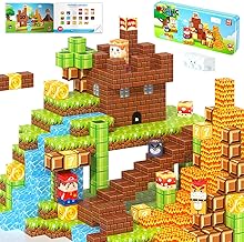 Coodoo Magnetic Blocks Travel Toy in Metal Tin - Magnetic Plate Building Blocks, STEM & Montessori Toys for Children Aged 3 and Above Great for Teaching & Sensory Play