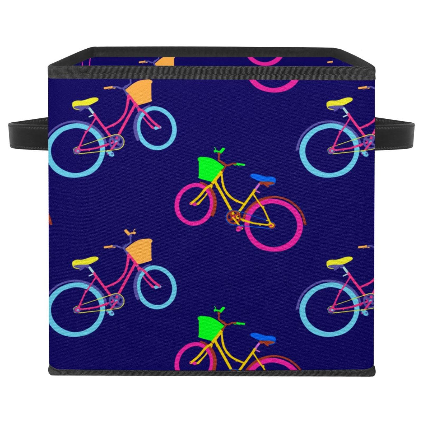 Panier de rangement en tissu avec poignées bac pliable gain de place