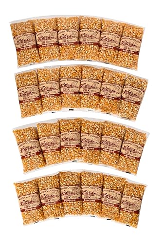 Amish Country Popcorn Bolsas de 24 a 4 onzas, palomitas de maíz amarillas medianas, anticuadas, sin OMG y sin gluten
