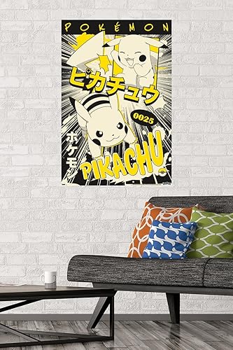 Miniatura 2 de Trends International Pokémon - Póster de pared de anime Pikachu, 34 pulgadas de largo x 22.4 pulgadas, versión sin marco