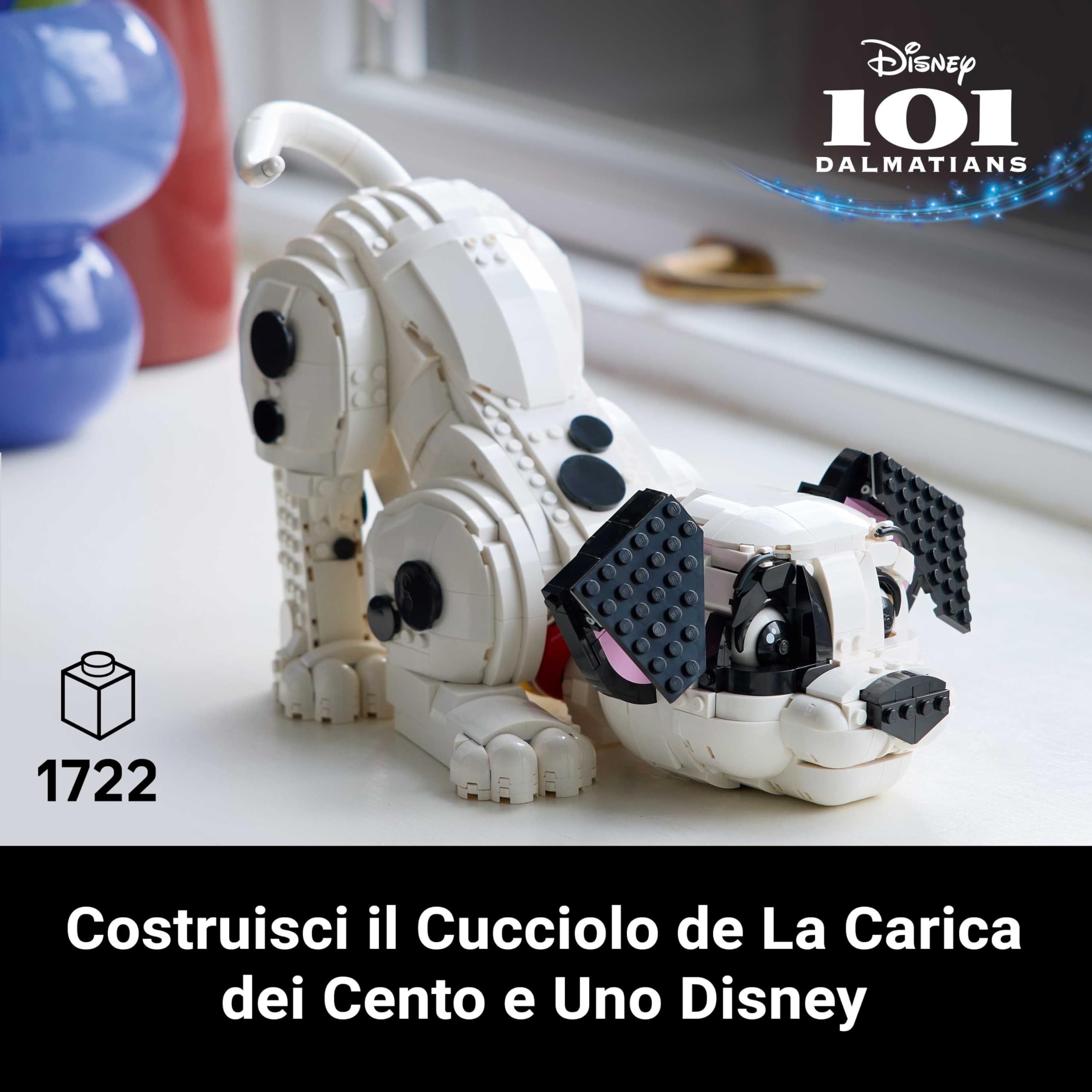 LEGO | Disney Cucciolo de La Carica dei Cento e Uno - Kit di Modellismo Personalizzabile per Adulti - si Trasforma in 6 Cani Diversi con Testa e Coda Rotanti - Decorazione Casa - Idea Regalo - 43269