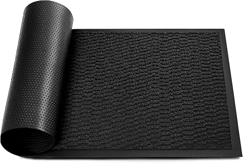 KEPLIN Felpudo Absorbente de Suciedad y Agua, Parte Trasera Antideslizante, fácil de Limpiar, Duradero y Lavable, Parte Inferior de PVC y Fibra de Polipropileno, Uso en Interiores y Exteriores,