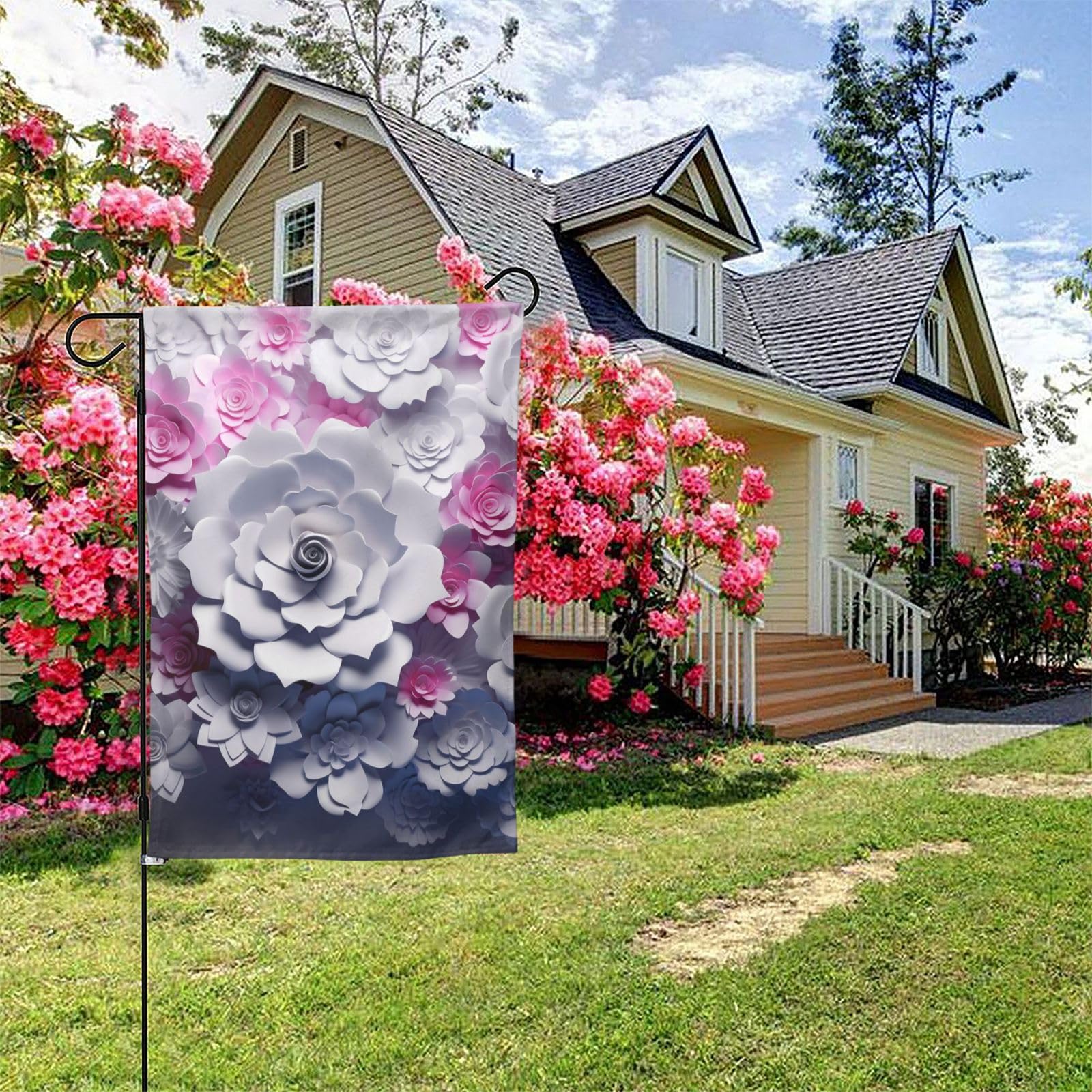 Amazon.com : 3D Flower Garden Flag 28x40 Inch Decorative Flags