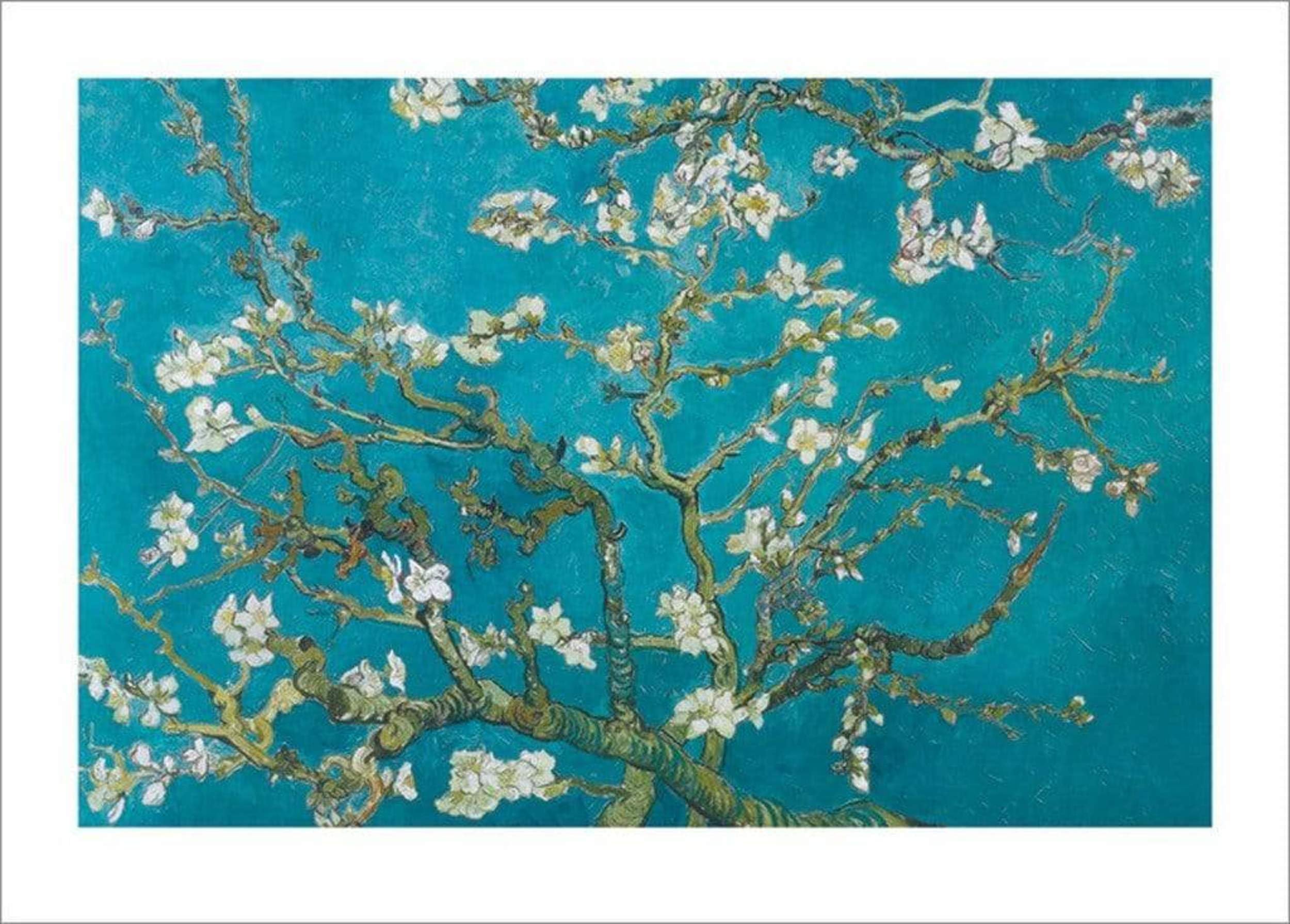 Pyramid International "Van Gogh Almond Blossom San Ramy 1890" Paper Art Print, Multi-Colour, 50 x 70 x 1.3 cm