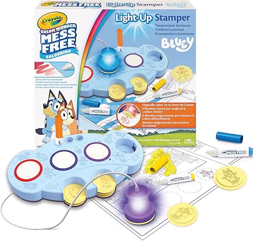 CRAYOLA - Color Wonder Pochoirs Lumineux Anti-Tache Bluey, Activité Créative et 