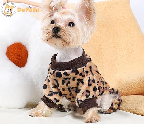 Miniatura 10 de Pijamas para perros pequeños, niñas y niños, pijamas de invierno para cachorros de clima frío, suéter de 4 patas, ropa para chihuahua, yorkie, traje