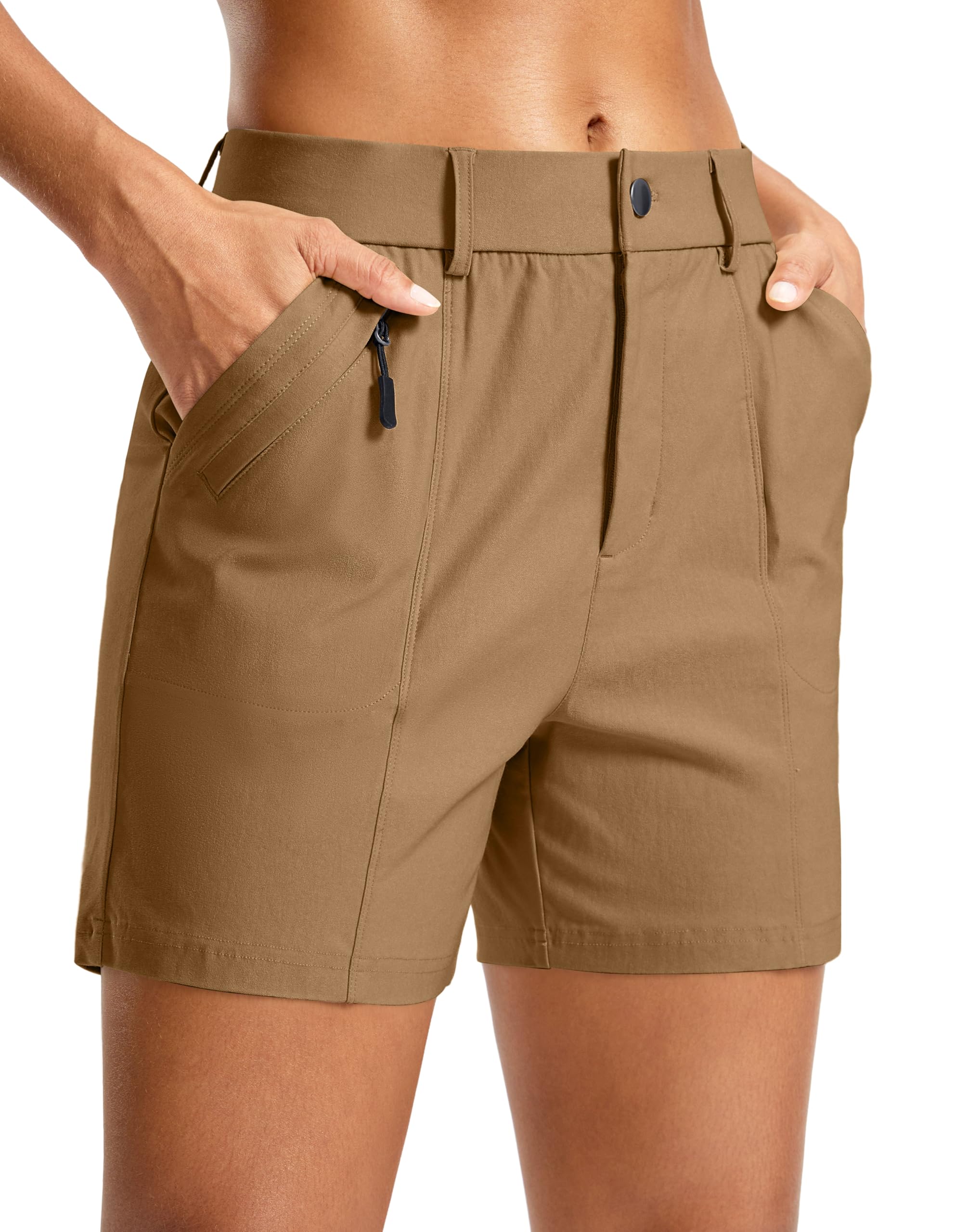 SANTINY Women's 5"/7" Hiking Golf Shorts with Pockets Quick Dry Lightweight | Stretch, Casual, Work, Shorts for Women, Walking, Travel, Outdoor, Summer