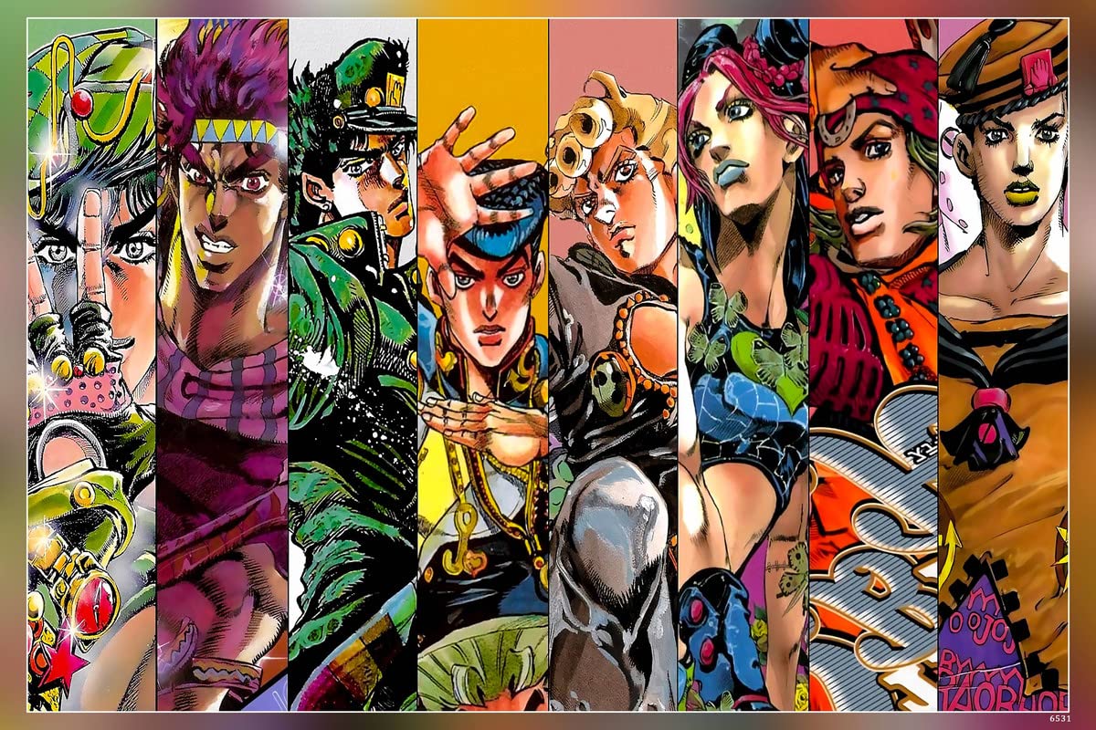 POSTERDADDY Jojo'S Bizarre Adventure Jojo Joestar Johnny Joestar Matte Finish Paper Poster Print 12 x 18 Inch (Multicolor) PD-6531