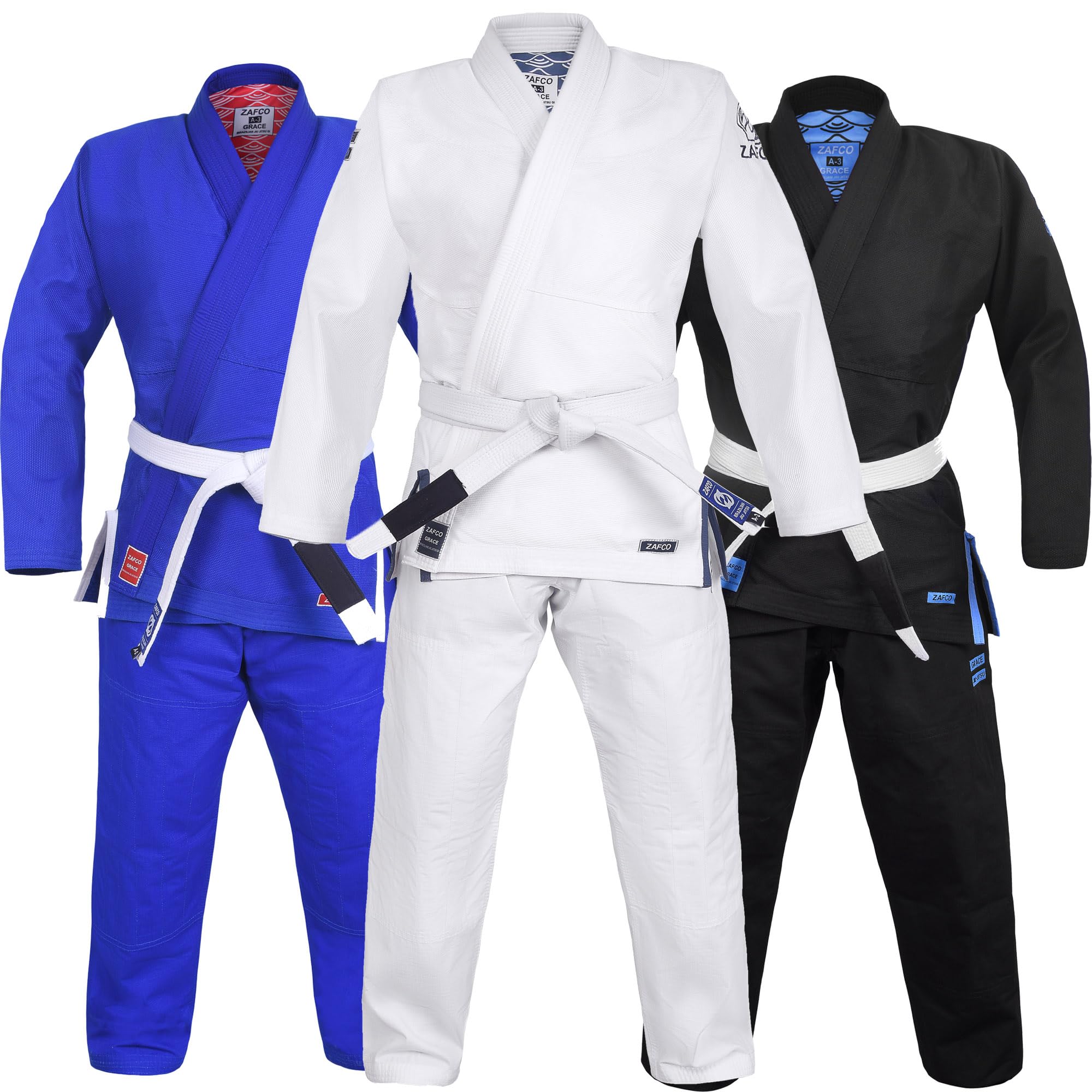 Zafco SportsZAFCO Grace BJJ Gi for Men | Premium Brazilian Jiu Jitsu Gi | IBJJF Competition and Training Preshrunk Fabric